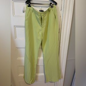 Zara, lime, green wide leg trouser